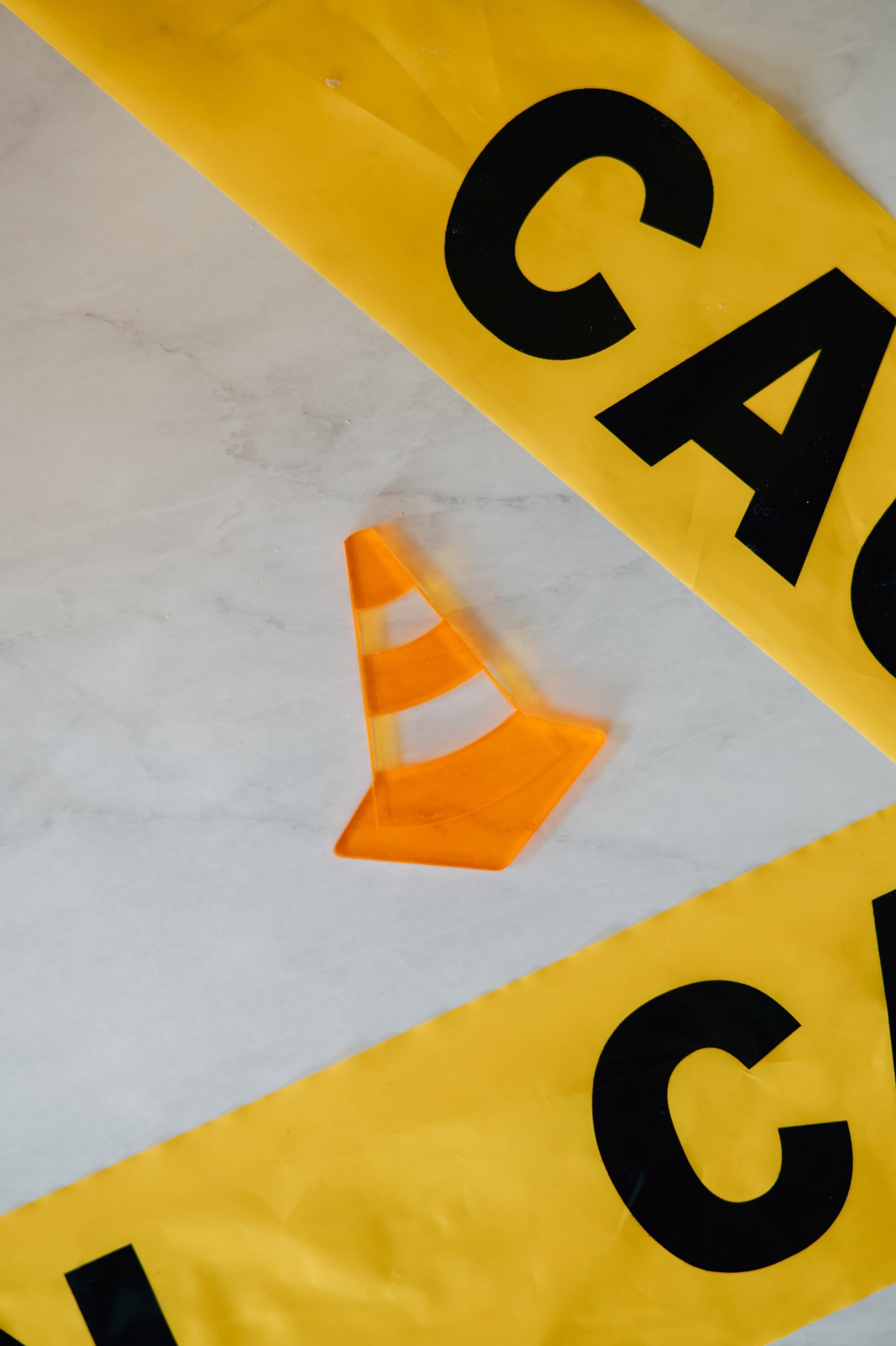 Orange Cone Cupcake Toppers