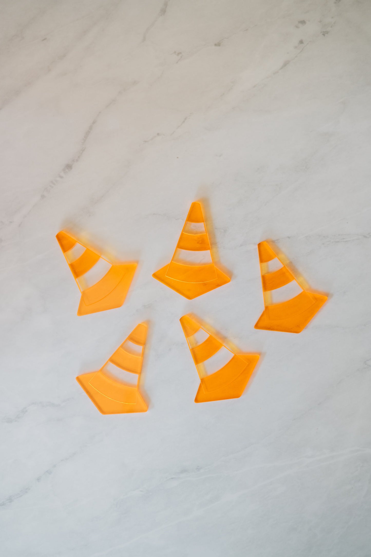 Orange Cone Cupcake Toppers