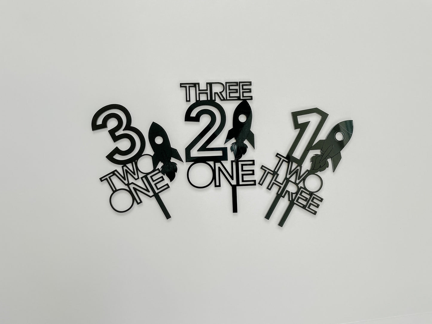 Third Birthday Space Birthday Cake Topper
