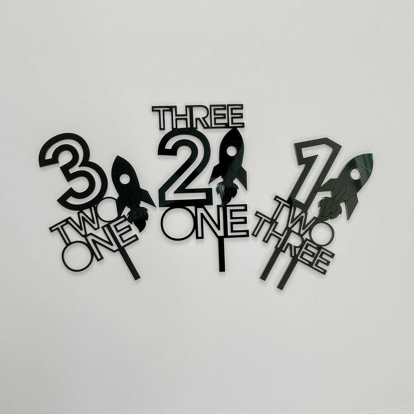 Second Birthday Space Birthday Cake Topper