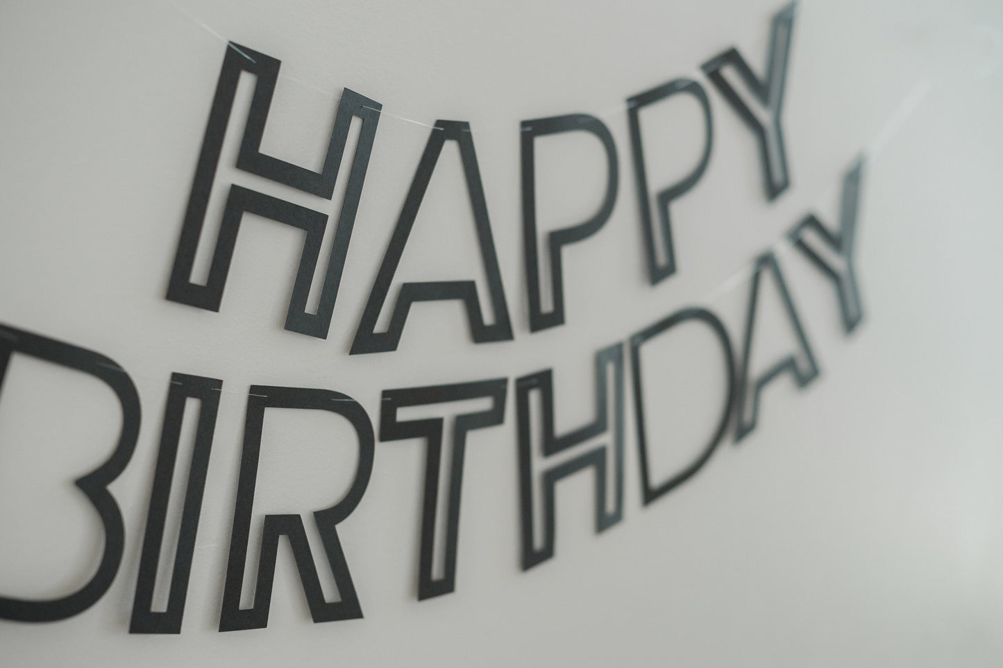 Paper Happy Birthday Banner - Stencil Style, 4 Inch | Perfect Birthday Party Decor