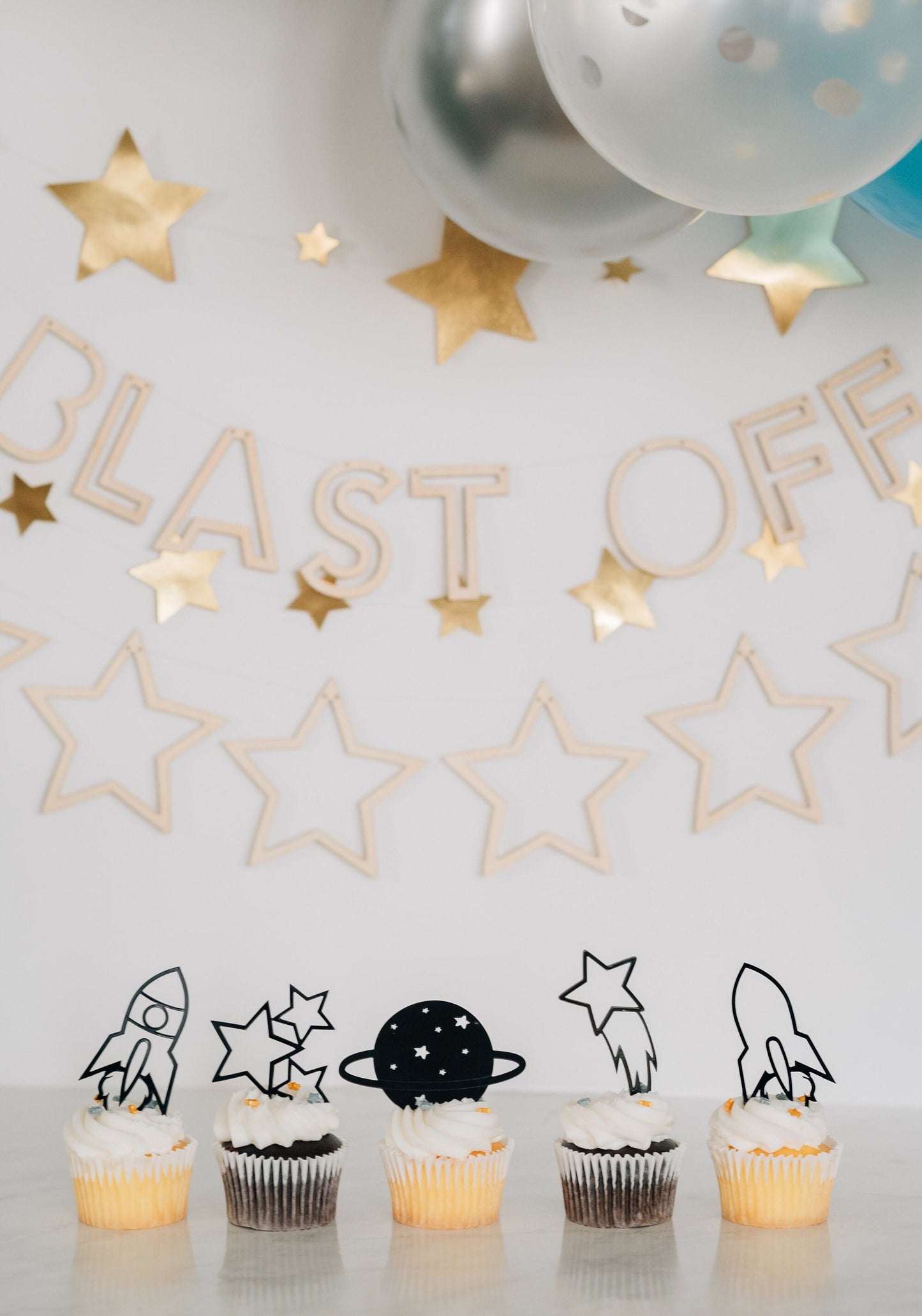 Second Birthday Space Birthday Cake Topper