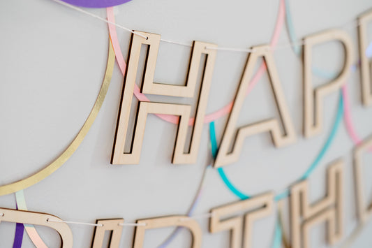 Reusable Outline Happy Birthday Banner