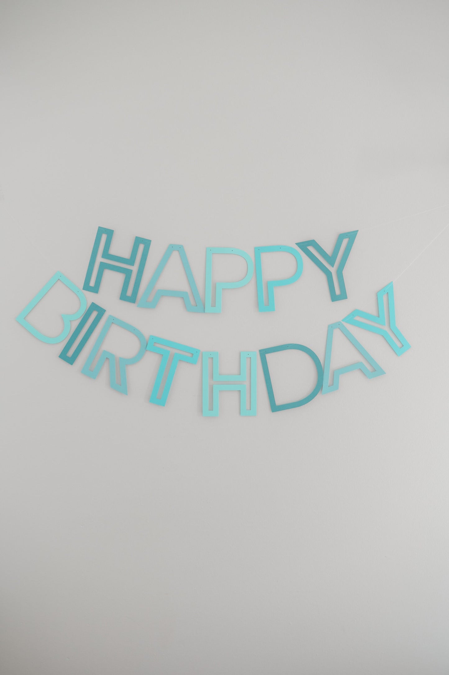 Paper Happy Birthday Banner - Stencil Style, 4 Inch | Perfect Birthday Party Decor
