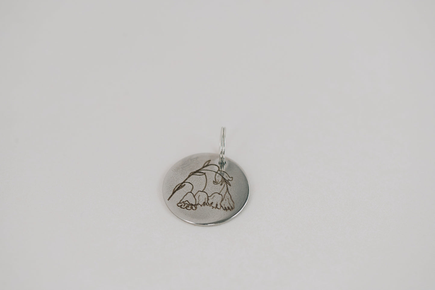 Engraved Birth Month Flower Keychain Charm