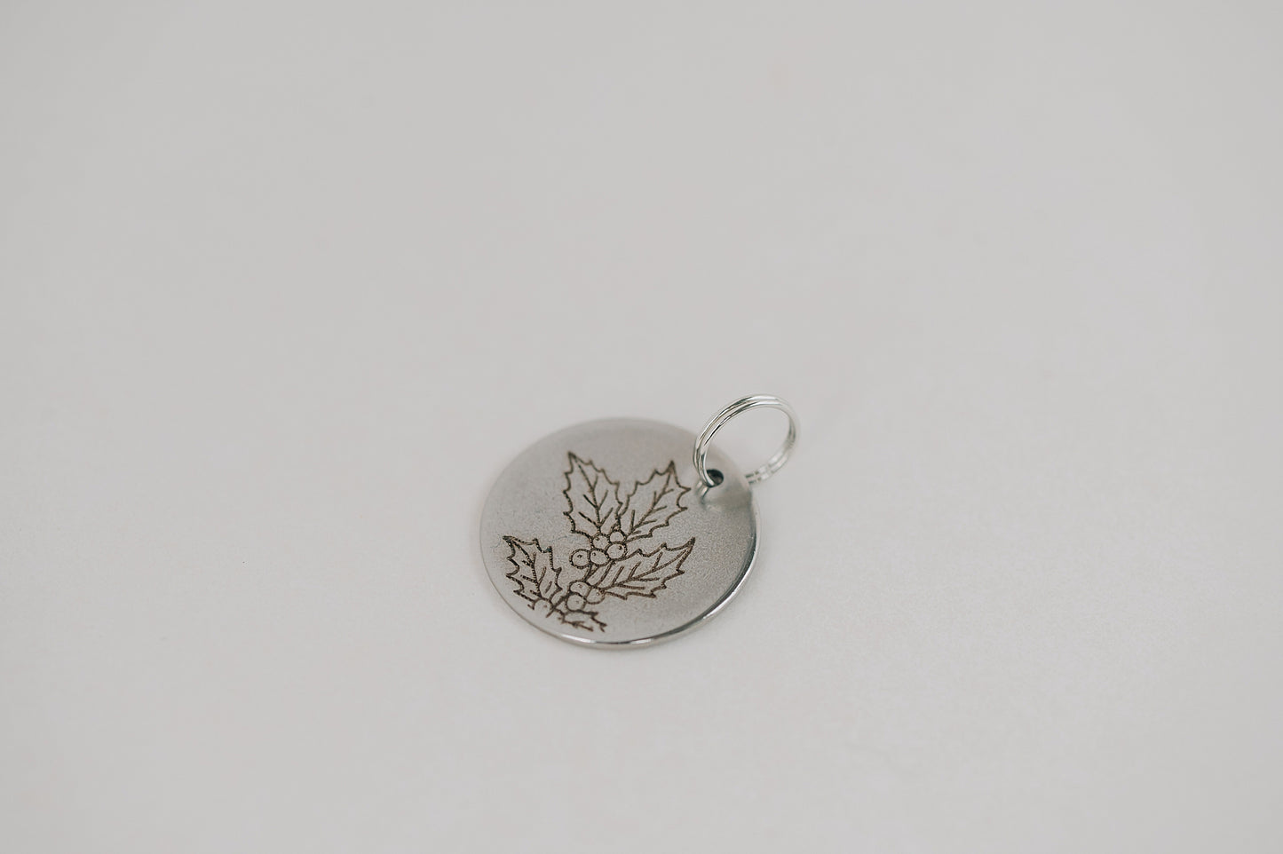 Engraved Birth Month Flower Keychain Charm