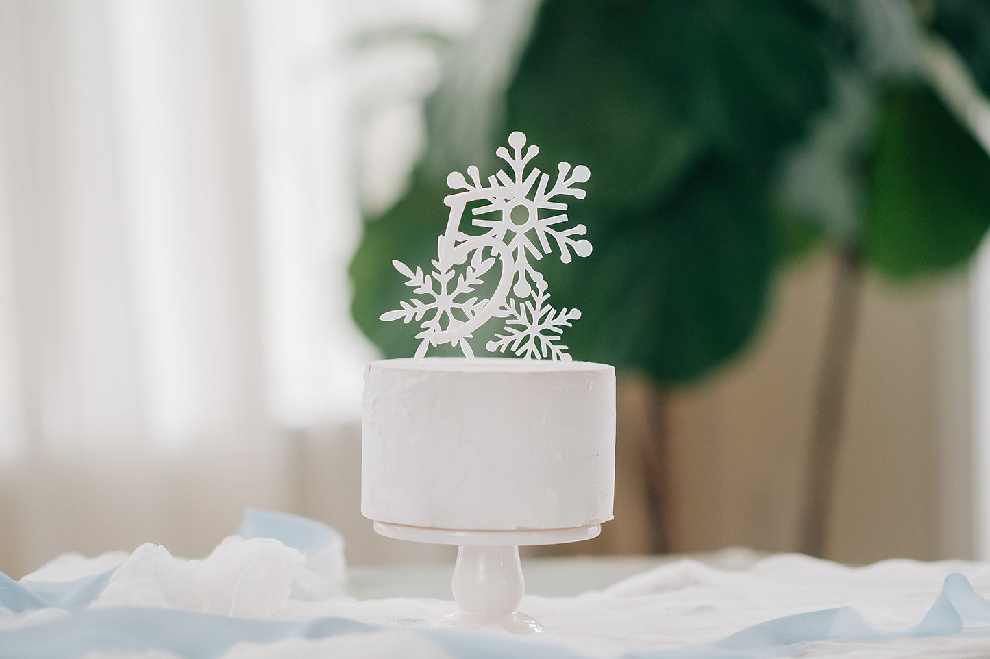 Snowflake Birthday Cake Topper
