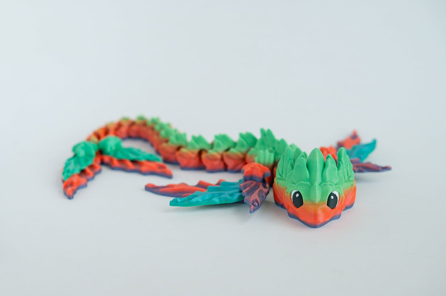 Water Dragon Ziggle Pet – 19" Articulated Fantasy Fidget Toy