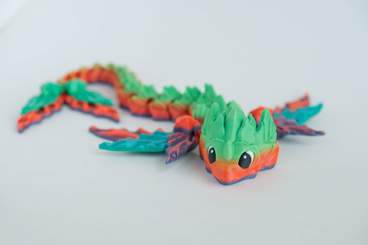 Water Dragon Ziggle Pet – 19" Articulated Fantasy Fidget Toy