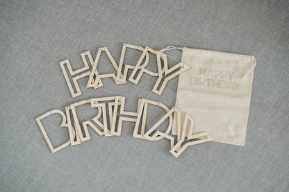 Reusable Outline Happy Birthday Banner