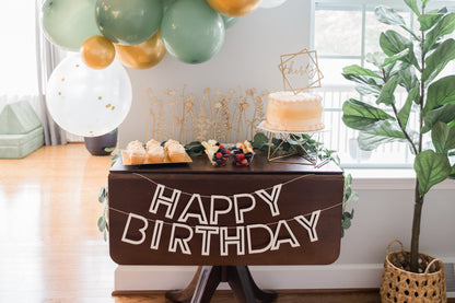Reusable Outline Happy Birthday Banner