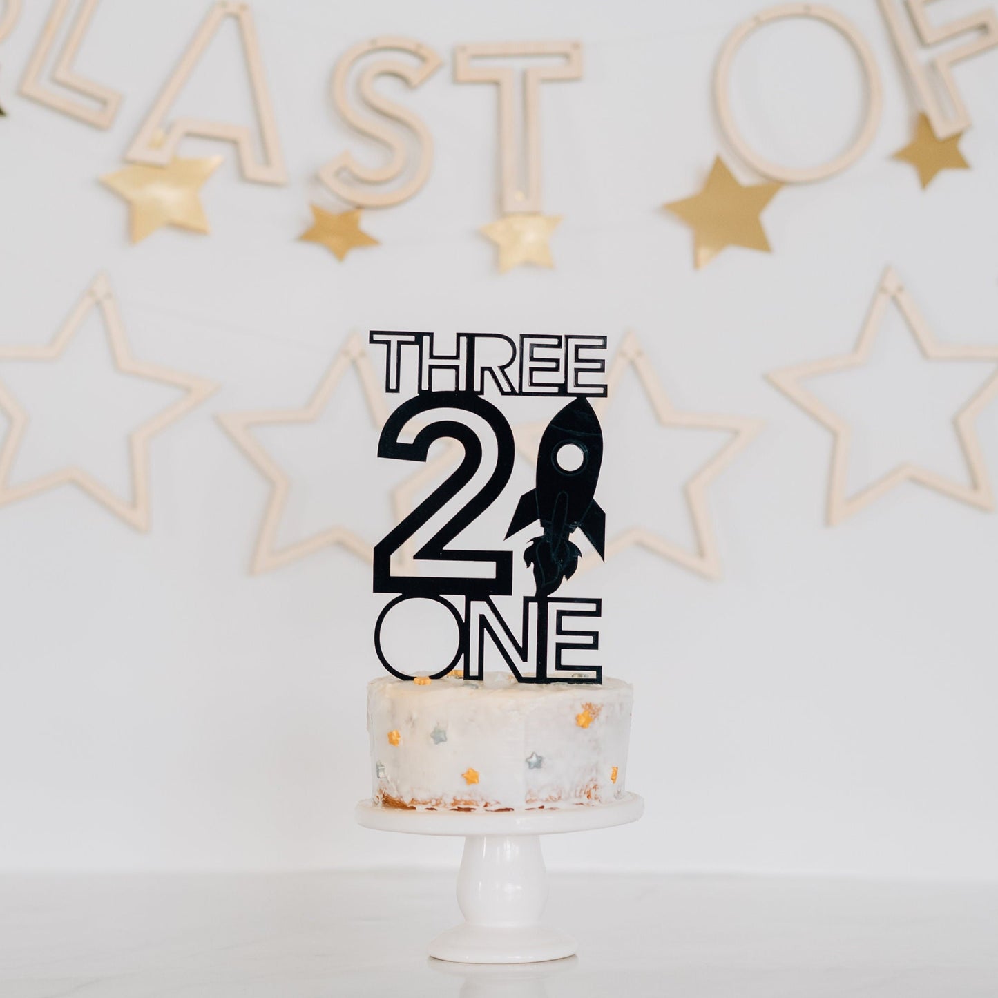 Second Birthday Space Birthday Cake Topper