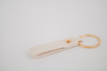Leather Engraved Birth Month Flower Keychain