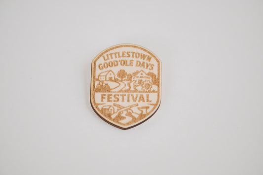Littlestown Festival Engraved Wooden Pin - Exclusive