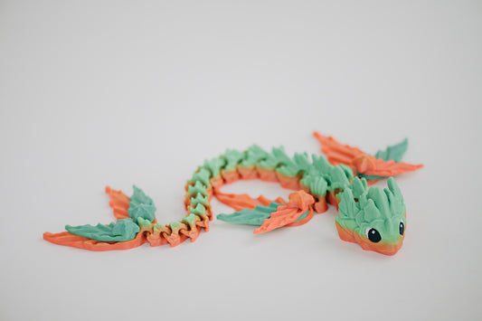 Water Dragon Ziggle Pet – 19" Articulated Fantasy Fidget Toy