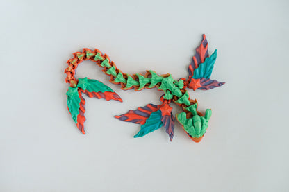 Water Dragon Ziggle Pet – 19" Articulated Fantasy Fidget Toy