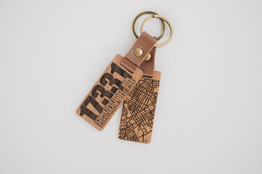 Walnut Zip Code Map Keychain