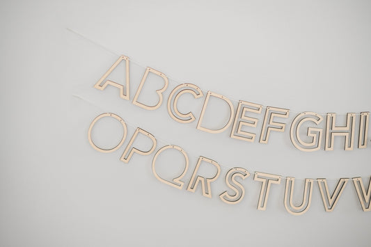 Alphabet Outline Banner