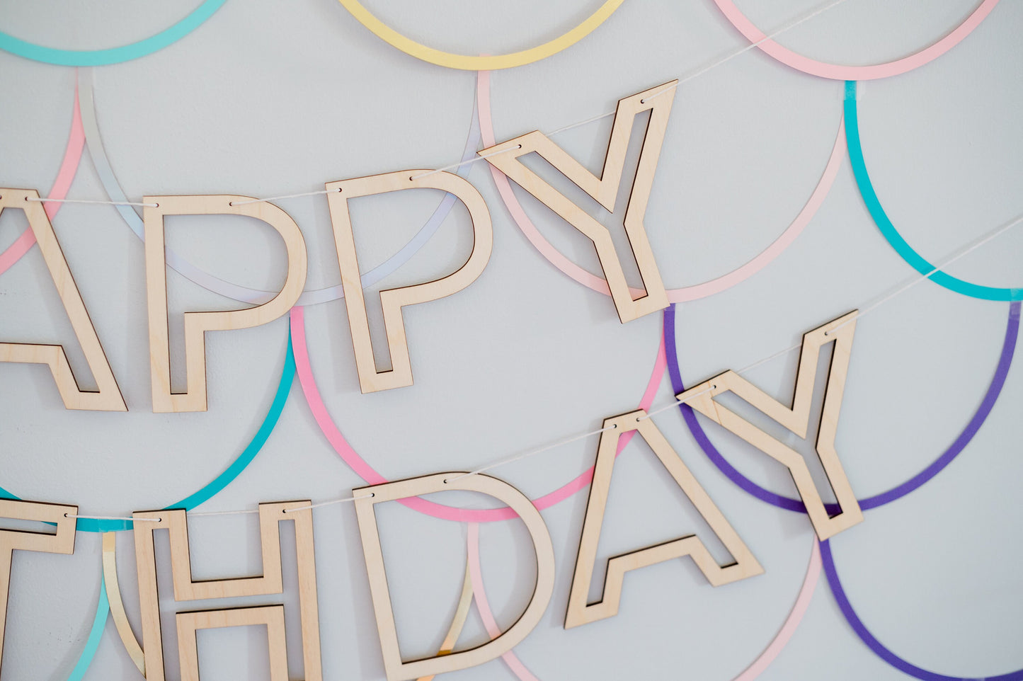 Reusable Outline Happy Birthday Banner