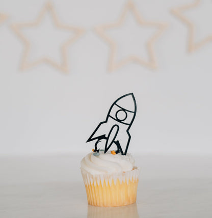 Space Birthday Cupcake Toppers